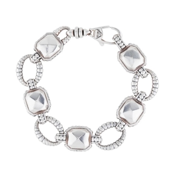 LAGOS
Sterling Silver Rock & Oval Link Bracelet - Picture 3 of 15